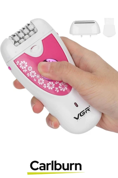 Premium Şarjlı Ergonomik Kompakt 2 Kademe Hız Ayarlı Profesyonel Döner 2 Başlıklı Epilasyon Aleti - 3