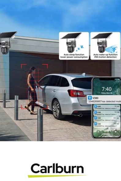 Online CCTV PTZ Kontrol Hareket Algılama Teknoloji 8000 mAh Güneş Enerji Dış Mekan Güvenlik Kamera - 3