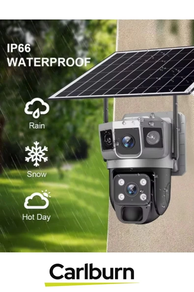 Online CCTV PTZ Kontrol Hareket Algılama Teknoloji 8000 mAh Güneş Enerji Dış Mekan Güvenlik Kamera - 2