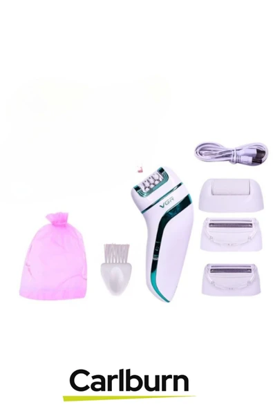 Premium Yüz Bacak Koltuk Altı Bikini Bölgesi Şarjlı Ergonomik Profesyonel 3 Başlıklı Epilasyon Aleti - 4