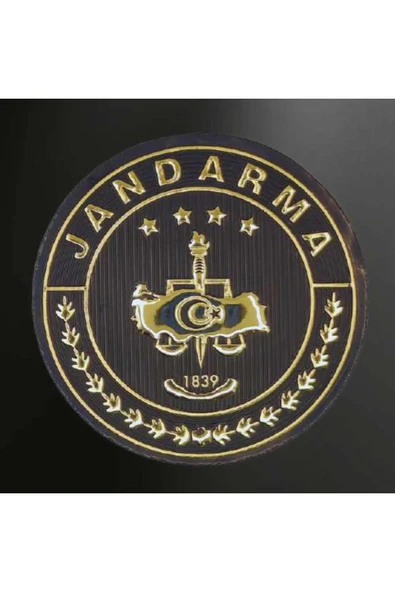 Jandarma ÖZEL Gold 3d Arması, 2025 Yeni Model Tip Cırtlı, Standart Ölçü, 1.sınıf Ultra Kalite ürün görseli