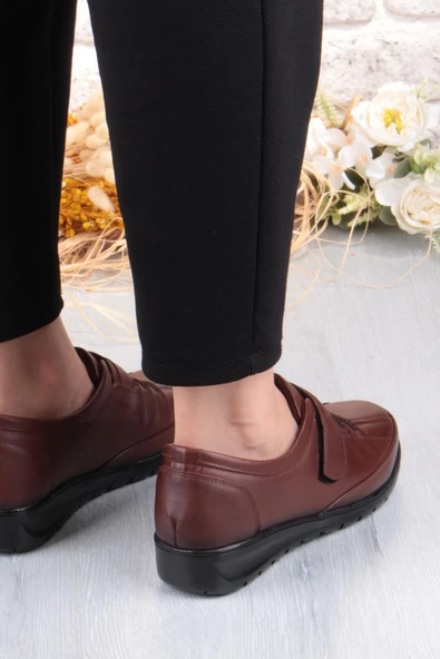 Pepita 7679 Comfort Yumuşak Esnek Kauçuk Kaymaz Taban Hakiki Deri Kadın Ayakkabı - Resim 11