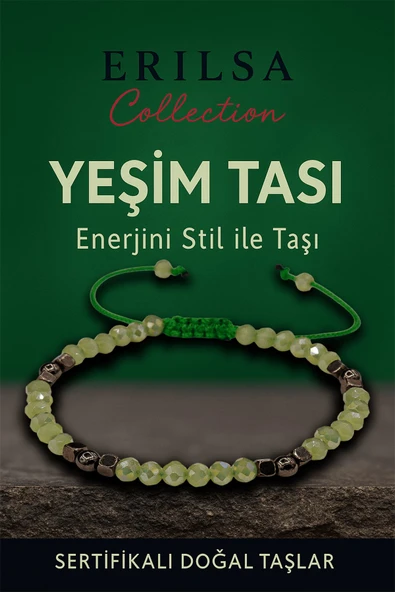 Sertifikalı Fasetli Terahertz Açık Yeşim Doğal Taş Bileklik İnce Model – Şık Tasarım ürün görseli