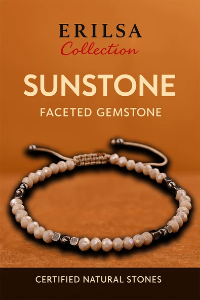 Sertifikalı Fasetli Terahertz Güneş Taşı Doğal Taş Bileklik İnce Model – Şık Tasarım ürün görseli