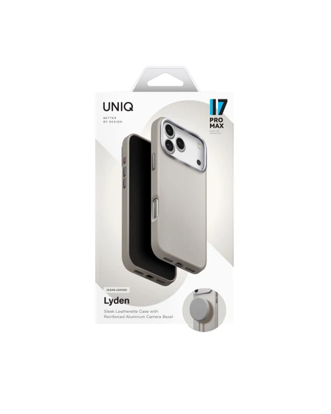 İphone 17 Pro Max Kılıf Lyden Vegan Deri Kaplama İnovatif Görünüm Magsafe Premium Kapak - Resim 6
