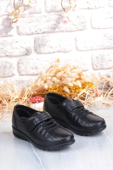 Pepita 7679 Comfort Yumuşak Esnek Kauçuk Kaymaz Taban Hakiki Deri Kadın Ayakkabı - Resim 5