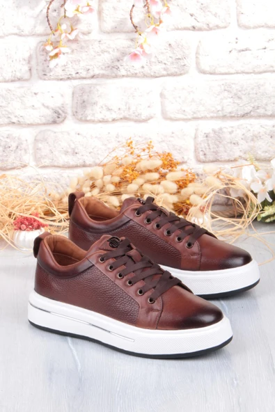 Pepita M054 Rahat Hafif Kalın Taban Hakiki Deri Erkek Ayakkabı - Resim 6