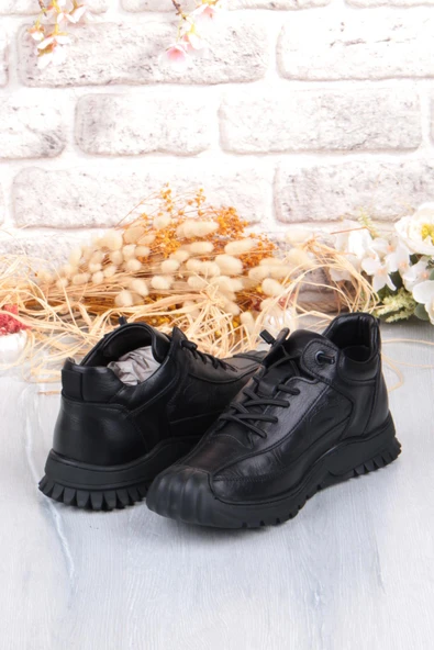 Pepita 1040 Rahat Lastik Bağçıklı Kauçuk Taban Nubuk Hakiki Deri Erkek Ayakkabı - Resim 4