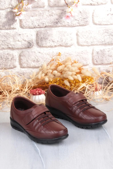 Pepita 7679 Comfort Yumuşak Esnek Kauçuk Kaymaz Taban Hakiki Deri Kadın Ayakkabı - Resim 12