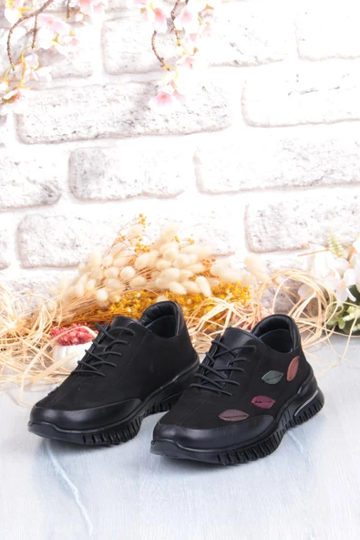 Pepita 9406 Comfort Yumuşak Esnek Kauçuk Kaymaz Taban Hakiki Deri Kadın Ayakkabı - Resim 6