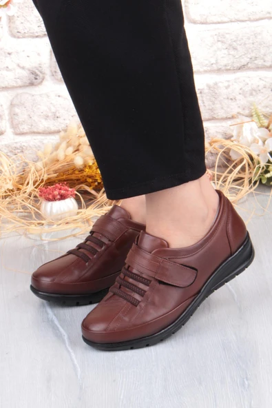 Pepita 7679 Comfort Yumuşak Esnek Kauçuk Kaymaz Taban Hakiki Deri Kadın Ayakkabı - Resim 9