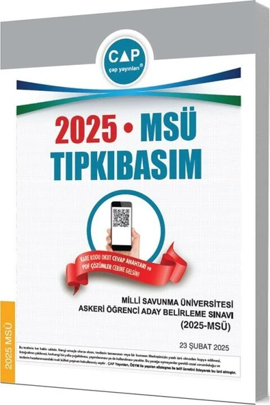 Çap Yayınları Üniversiteye Hazırlık MSÜ 2025 Tıpkı Basım ürün görseli 1