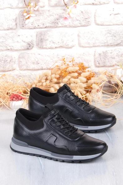 Pepita 5333 Rahat Lastikli Kauçuk Taban Hakiki Deri Erkek Ayakkabı ürün görseli