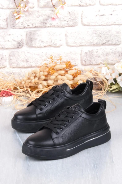 Pepita M054 Rahat Hafif Kalın Taban Hakiki Deri Erkek Ayakkabı - Resim 3