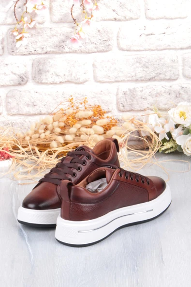 Pepita M054 Rahat Hafif Kalın Taban Hakiki Deri Erkek Ayakkabı - Resim 9