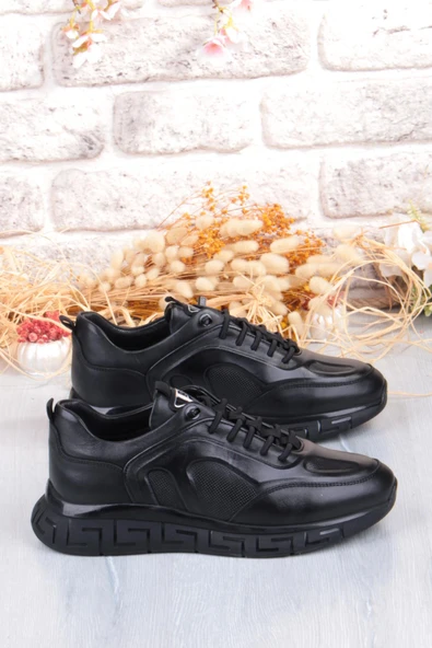 Pepita 6706 Rahat Lastik Bağçıklı Kauçuk Taban Hakiki Deri Erkek Ayakkabı - Resim 2