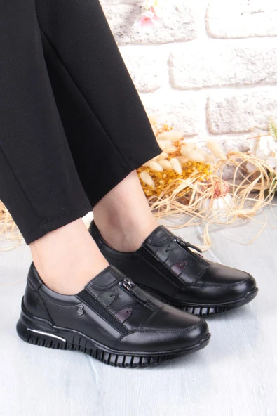 Pepita Z006 Comfort Yumuşak Esnek Kauçuk Kaymaz Taban Hakiki Deri Kadın Ayakkabı ürün görseli