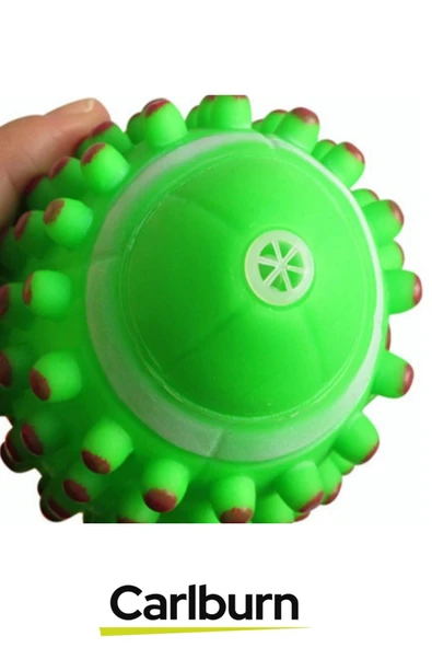 Özel Üretim Dayanıklı Evcil Hayvan Etkili Dikenli Sesli Köpek Diş Kaşıma Temizleme Topu - 4