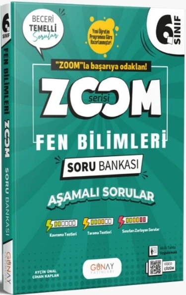 6. Sınıf Fen Bilimleri Zoom Soru Bankası Günay Yayınları