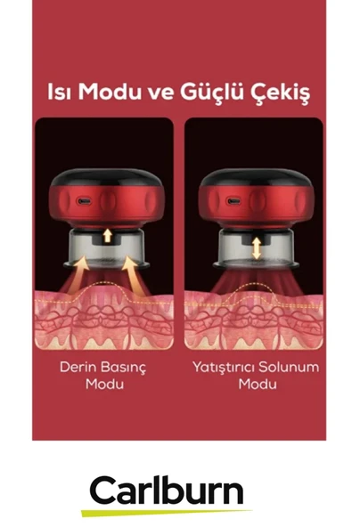 Premium 6 Isı Modlu Lcd Led Ekran Kırmızı Işık Terapi Bölgesel Elektronik Vakum Hacamat Aleti - 3