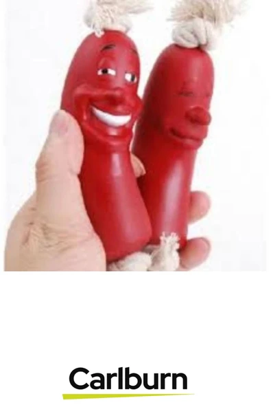 Özel Üretim Dayanıklı Eğitim Çene Kası Kuvvetlendirici Köpek Evcil Hayvan Oyuncak 4'lü 40cm Sosis - 4