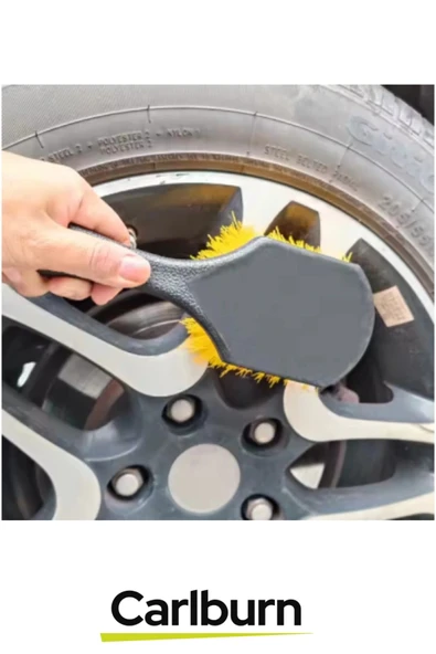 Premium Dayanıklı Ergonomik Yoğun Sert Kıl Yapılı Araba Motorsiklet Bisiklet Jant Temizleme Fırçası - 2