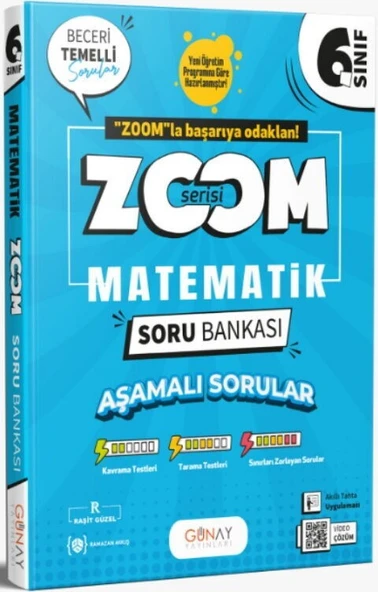 6. Sınıf Matematik Zoom Soru Bankası Günay Yayınları ürün görseli