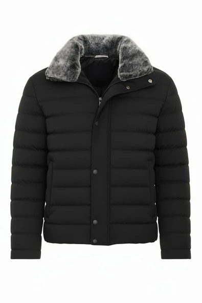 Erkek Siyah Erkek Kışlık Şişme Kaban – Sıcak Tutan, Hafif ve Şık Tasarım ürün görseli 1