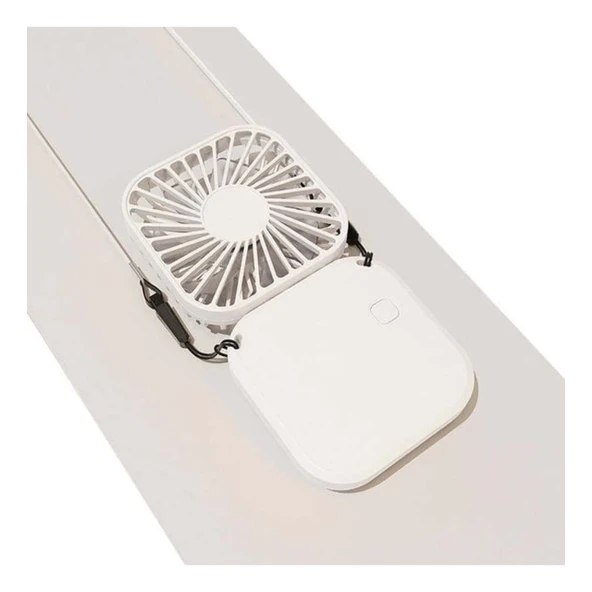 El Fanı Mini Masaüstü Ve Boyun Askılı Fan Portatif Şarjlı 3 Kademeli Vantilatör Soğutucu - 2