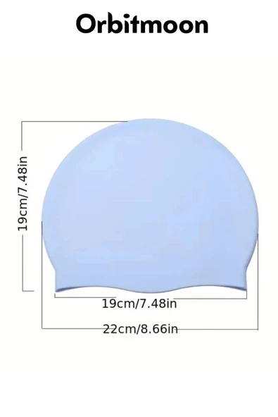 Yeni Seri Kaymaz Su Geçirmez Sızdırmaz Silikon Yüzücü Elastik Yüzme Şapkası Havuz Deniz Bonesi - Resim 2