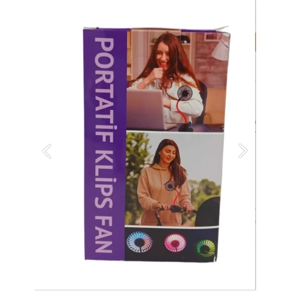 Portatif Işıklı Mini Klipsli Fan - 2