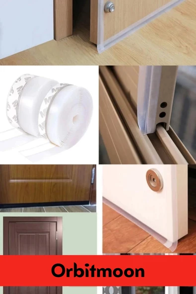 Ses Böcek Toz Önleyici Rüzgar Kesici Kapı Pencere Isı Izolasyon Yalıtım Şeffaf Şerit Bant 5mt 3 Adet - 7