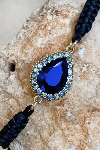 Yeşil Yeşim Renk Seçenekli Taşlı El İşi İpli Bileklik Ayarlanabilir - 9