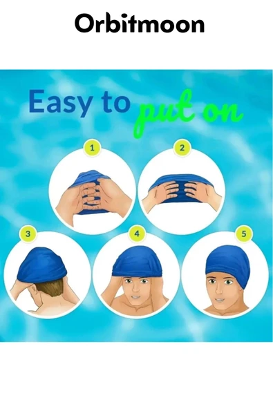 Yeni Seri Kaymaz Su Geçirmez Sızdırmaz Silikon Yüzücü Elastik Yüzme Şapkası Havuz Deniz Bonesi - Resim 4