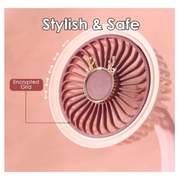Taşınabilir Mini Klips Bebek Arabası Fanı, Fan Elektrikli Soğutma Hava Sirkülatöründe 360 Derece Dönebilen Klips - 2