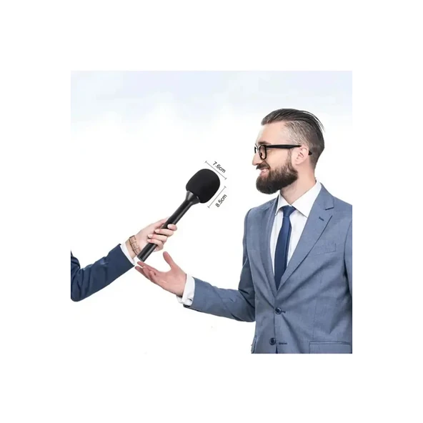 Çift Mikrofonlu Profosyonel Kablosuz Yüksek Kaliteli Ses Kaydı Röportaj Mikrofonu - 5