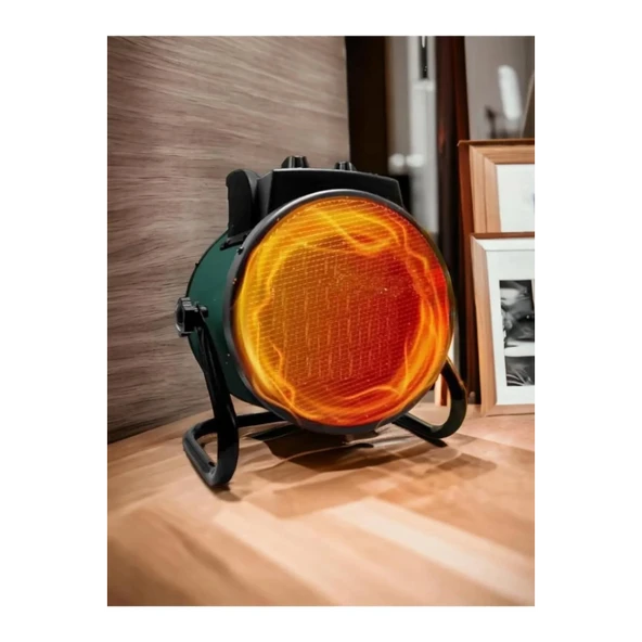 Ultra Güçlü 3000 Watt Taşınabilir Elektrikli Portatif Isıtıcı Soba Sıcak Hava Üfleyen Fan Radyatör - 2