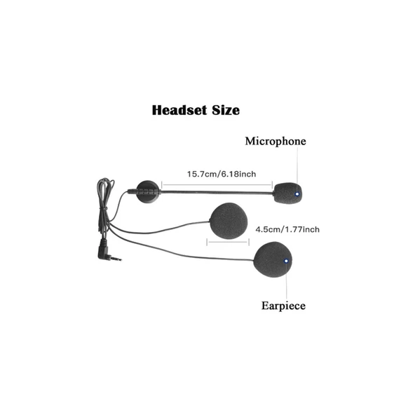 Jack Girişli 3.5mm İntercom Kulaklığı Bt31,bt22,bt35 Uyumlu Motorsiklet Kask Yedek Mikrofon - 4