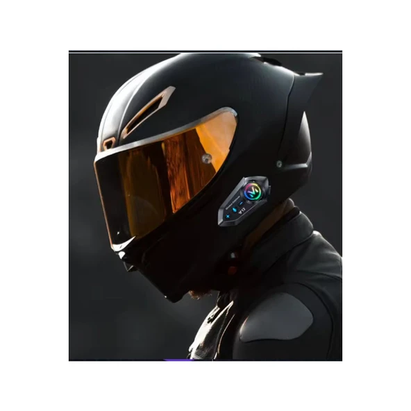Y12 Motor Kask Kulaklık Rgb Modlu Radyolu Motosiklet Kulaklık 5.3 Bluetooth Intercom - 4
