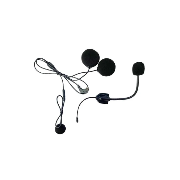 Mikrofonlu Motosiklet Kaskı Kulaklığı Tam/yarım Yüz Kaskları İçin 2’si 1 Arada Kulaklık Seti - 4