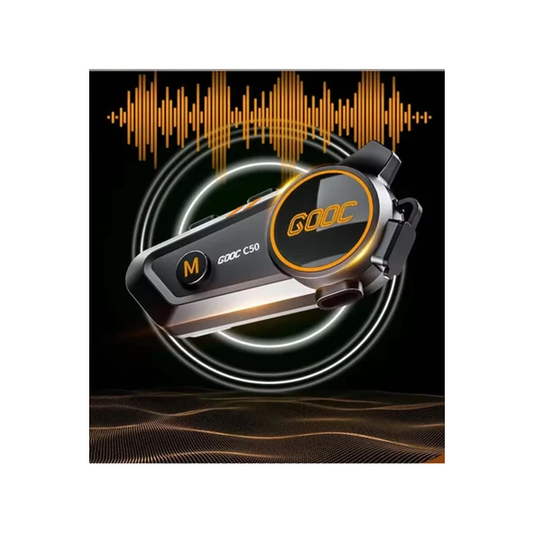 C50 2x Motosiklet Intercom Kask Kulaklık 1000 Mah Rgb Işıklı Çift Eşleşme - 3
