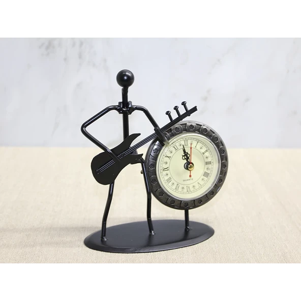 Metal Saatli Gitar Çalan Müzisyen Alk4334 - 2