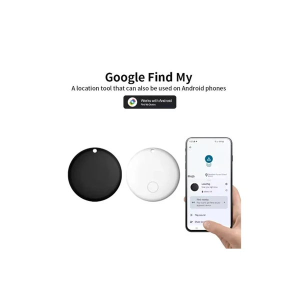 Airtag Android Konum Belirleme Akıllı Takip Cihazı Smart Finder Siyah - 5