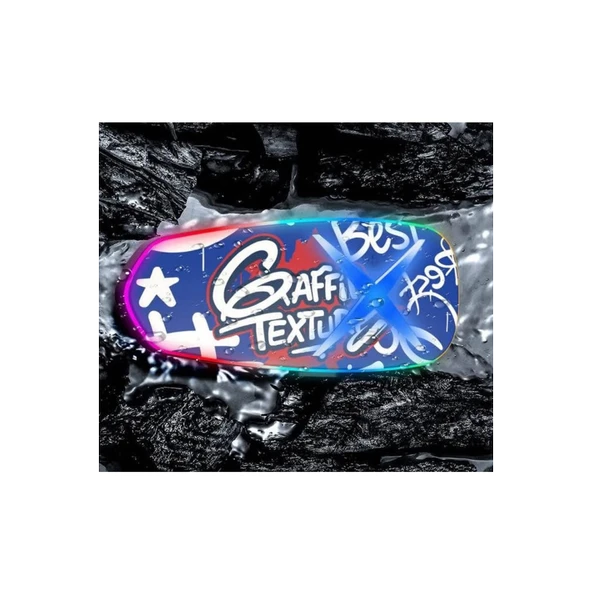 Helmet Graffiti Motor Kask Kulaklık Rgb Modlu Su Geçirmez 6.0 Bluetooth Intercom Yenı Model - 3