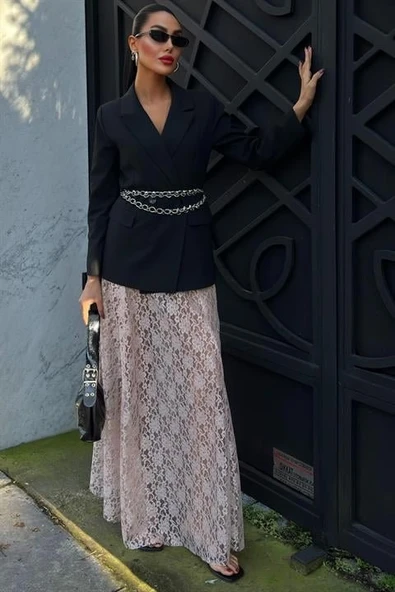 Maxi Dantel Etek 4047 - 3