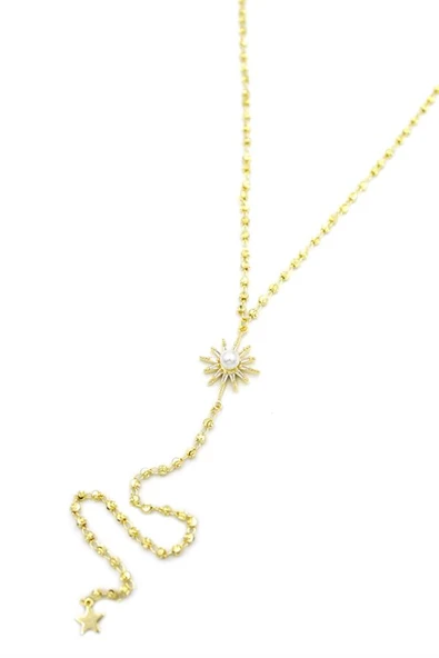 Kuzey Yıldız Y Kolye - Altın - Resim 2