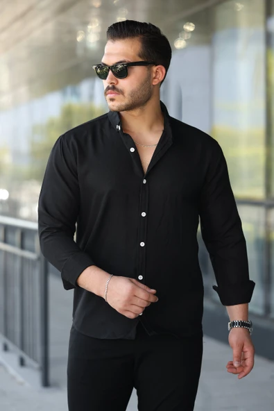 Erkek Uzun Kollu Regular Sofya Keten Gömlek