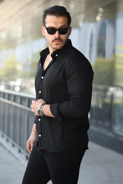 Erkek Uzun Kollu Regular Sofya Keten Gömlek - 2