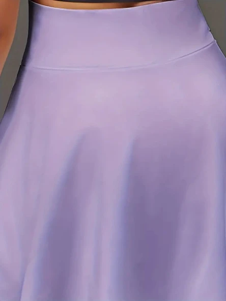 Kadın Yüksek Bel Cepli Sandy Short Etek - Resim 4