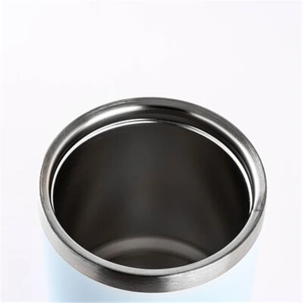 Tantitoni Mavi 2 si 1 Arada Kapaklı Termos Bardak 480ml - 5